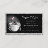 Pet Grooming Hond Glitter Business Afsprakenkaartje (Voorkant)