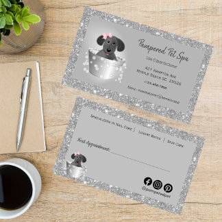 Pet Grooming Hond Glitter Business Afsprakenkaartje