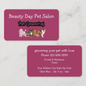 Pet Grooming Moderne Bedrijfskaarten Visitekaartje (Voorkant / Achterkant)