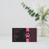 Pet Grooming PawPrint Afsprakenkaartje (Staand voorkant)