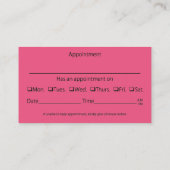 Pet Grooming PawPrint Afsprakenkaartje (Achterkant)