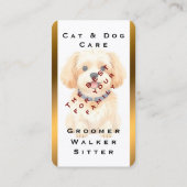 Pet Grooming Personalized Luxury Trendy Collection Visitekaartje (Achterkant)