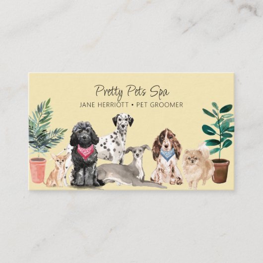 Pet Grooming Pet Spa Visitekaartje (Voorkant)