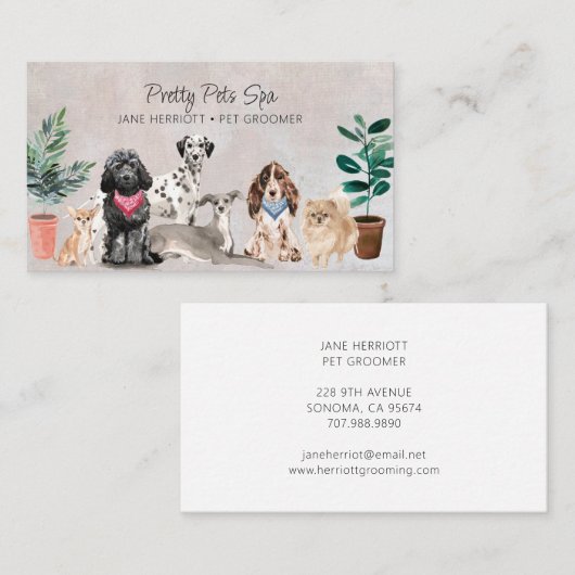 Pet Grooming Pet Spa Visitekaartje (Voorkant / Achterkant)