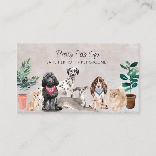 Pet Grooming Pet Spa Visitekaartje (Voorkant)