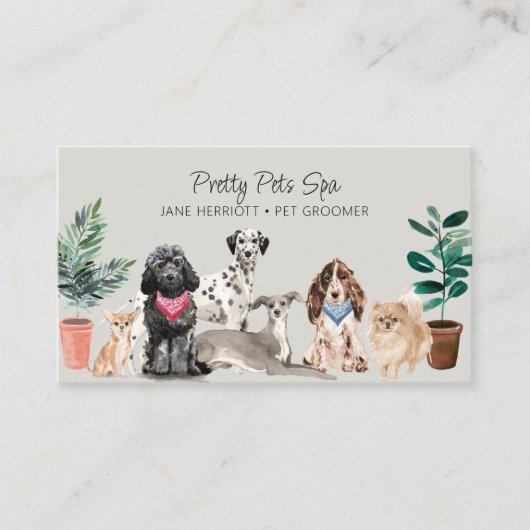 Pet Grooming Pet Spa Visitekaartje (Voorkant)