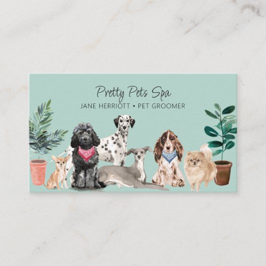 Pet Grooming Pet Spa Visitekaartje (Voorkant)