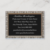 Pet Grooming Poochie Professional Visitekaartje (Achterkant)