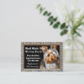 Pet Grooming Poochie Professional Visitekaartje (Staand voorkant)