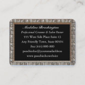 Pet Grooming Primping Pooch Professional Afsprakenkaartje (Achterkant)