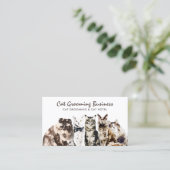 Pet Grooming Salon Spa Cats Visitekaartje (Staand voorkant)
