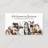 Pet Grooming Salon Spa Cats Visitekaartje (Voorkant)