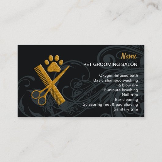 Pet grooming Salon Visitekaartje (Voorkant)