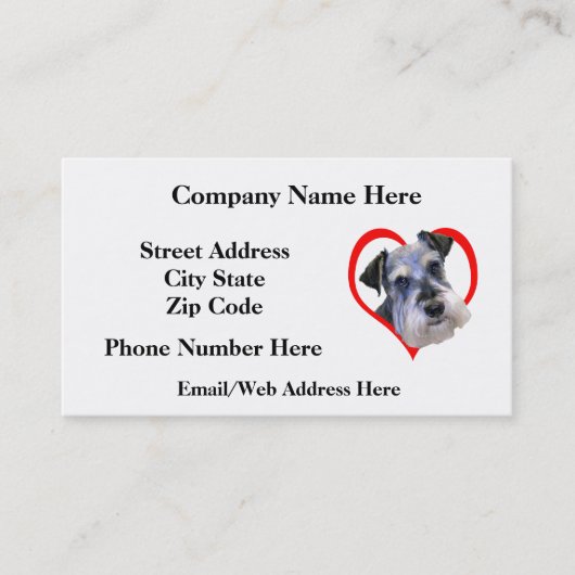 Pet Grooming Sample 6 Visitekaartje (Voorkant)