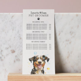 Pet Grooming Service Prijs QR Code Reclamekaart