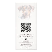 Pet Grooming Service Prijs QR Code Reclamekaart (Achterkant)