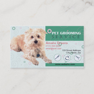 Pet grooming service visitekaartje