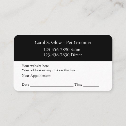 Pet Grooming Services Modern Design Afsprakenkaartje (Achterkant)