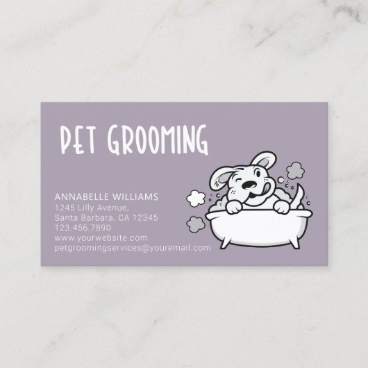 Pet Grooming Services Visitekaartje (Voorkant)