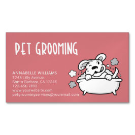 Pet Grooming Services Visitekaartje Magnetisch Visitekaartje