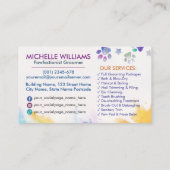 Pet Grooming Services - Waterverf kunst Visitekaartje (Achterkant)