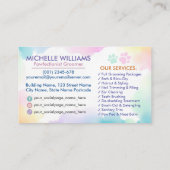 Pet Grooming Services - Waterverf kunst Visitekaartje (Achterkant)