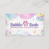 Pet Grooming Services - Waterverf kunst Visitekaartje (Voorkant)