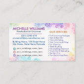 Pet Grooming Services - Waterverf kunst Visitekaartje (Achterkant)