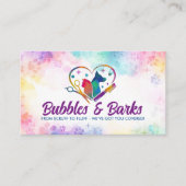 Pet Grooming Services - Waterverf kunst Visitekaartje (Voorkant)