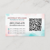 Pet Grooming Services - Waterverf kunst Visitekaartje (Achterkant)