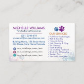 Pet Grooming Services - Waterverf kunst Visitekaartje (Achterkant)