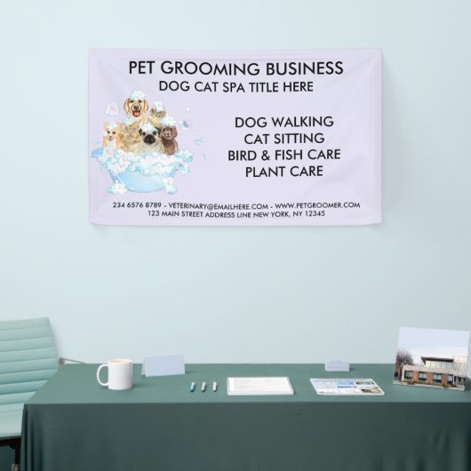 Pet Grooming Sitting Dog Cat Spa Bathing Spandoek (Beurs)