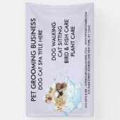 Pet Grooming Sitting Dog Cat Spa Bathing Spandoek (Verticaal)