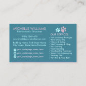 Pet Grooming Studio - Groomer Services Bedrijfswag Visitekaartje (Achterkant)