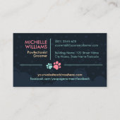 Pet Grooming Studio - Groomer Services Visitekaartje (Achterkant)