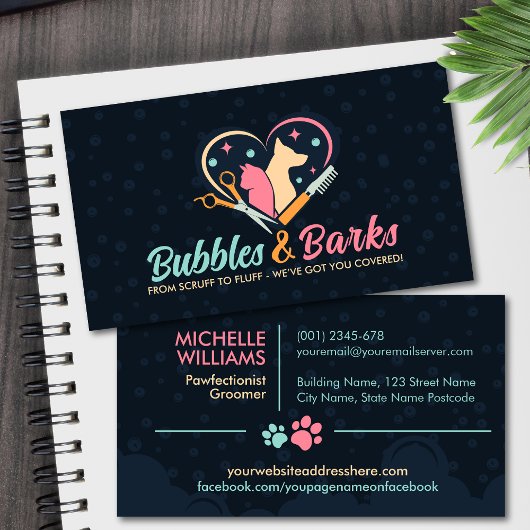 Pet Grooming Studio - Groomer Services Visitekaartje
