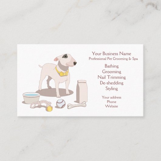Pet Grooming Visitekaartje (Voorkant)