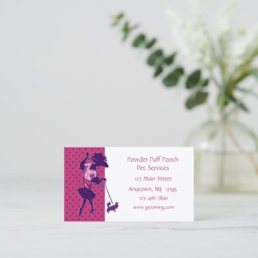 Pet Grooming Visitekaartje (Staand voorkant)