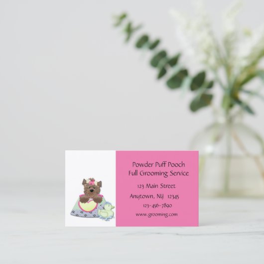 Pet Grooming Visitekaartje (Staand voorkant)