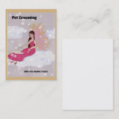 Pet Grooming Visitekaartje met Dog en Angel (Voorkant / Achterkant)