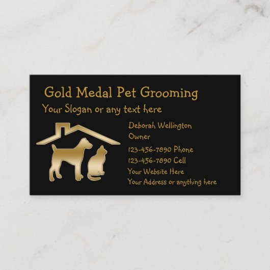 Pet Grooming Visitekaartjes (Voorkant)