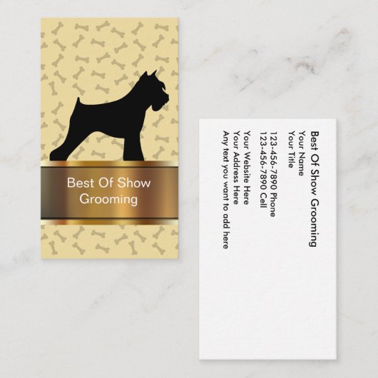 Pet Grooming Visitekaartjes (Voorkant / Achterkant)