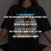 Pet Grunge Simple Modern Custom Dog Photo & Name T-shirt