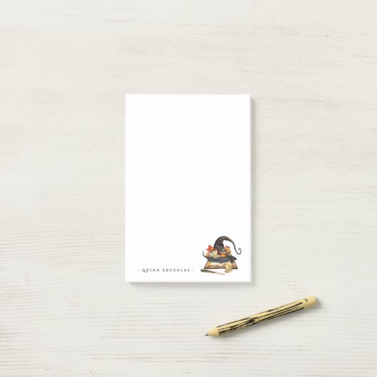 Pet Halloween Witch Wizard | Monogrammofoonwerk  Post-it® Notes (Op bureau)