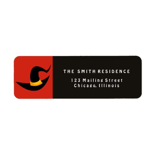 Pet Halloween Witches Etiket (Voorkant)