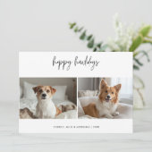 Pet Happy Howholidays Hond Foto Kerstgroeten Feestdagenkaart (Staand voorkant)
