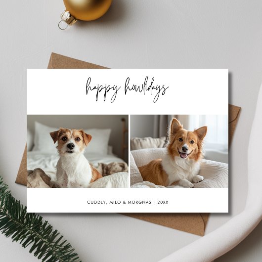 Pet Happy Howholidays Hond Foto Kerstgroeten Feestdagenkaart
