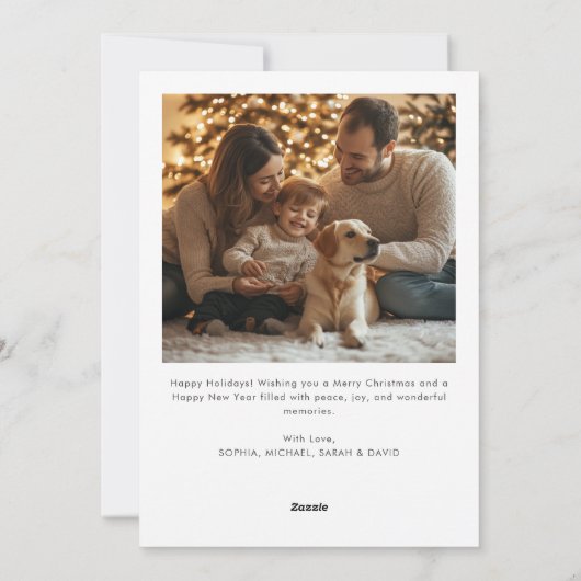 Pet Happy Howholidays Hond Kerstgroeten Foto Feestdagenkaart (Achterkant)