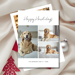 Pet Happy Howholidays Hond Kerstgroeten Foto Feestdagenkaart