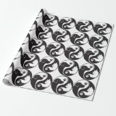 Pet Harmony Yin Yang Patroon Inpakpapier - Kat (Uitgerold)